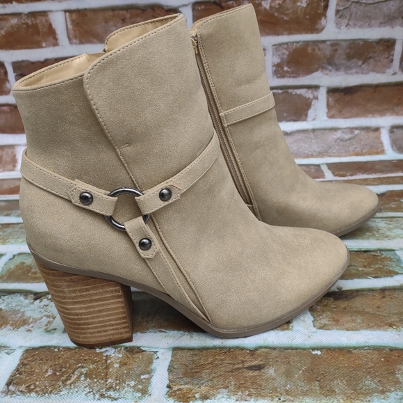 Marka Taupe tan Nubuck Ankle Booties boots 8.5 - Picture 5 of 8